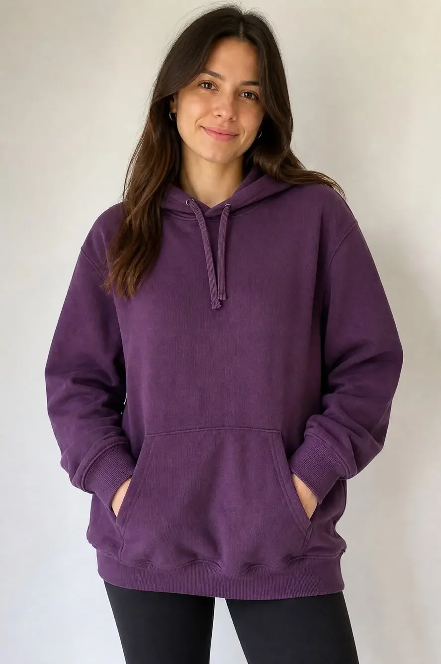 Tek Gear Ultrasoft Fleece Pullover Hoodie M Purple - Picture 1 of 7